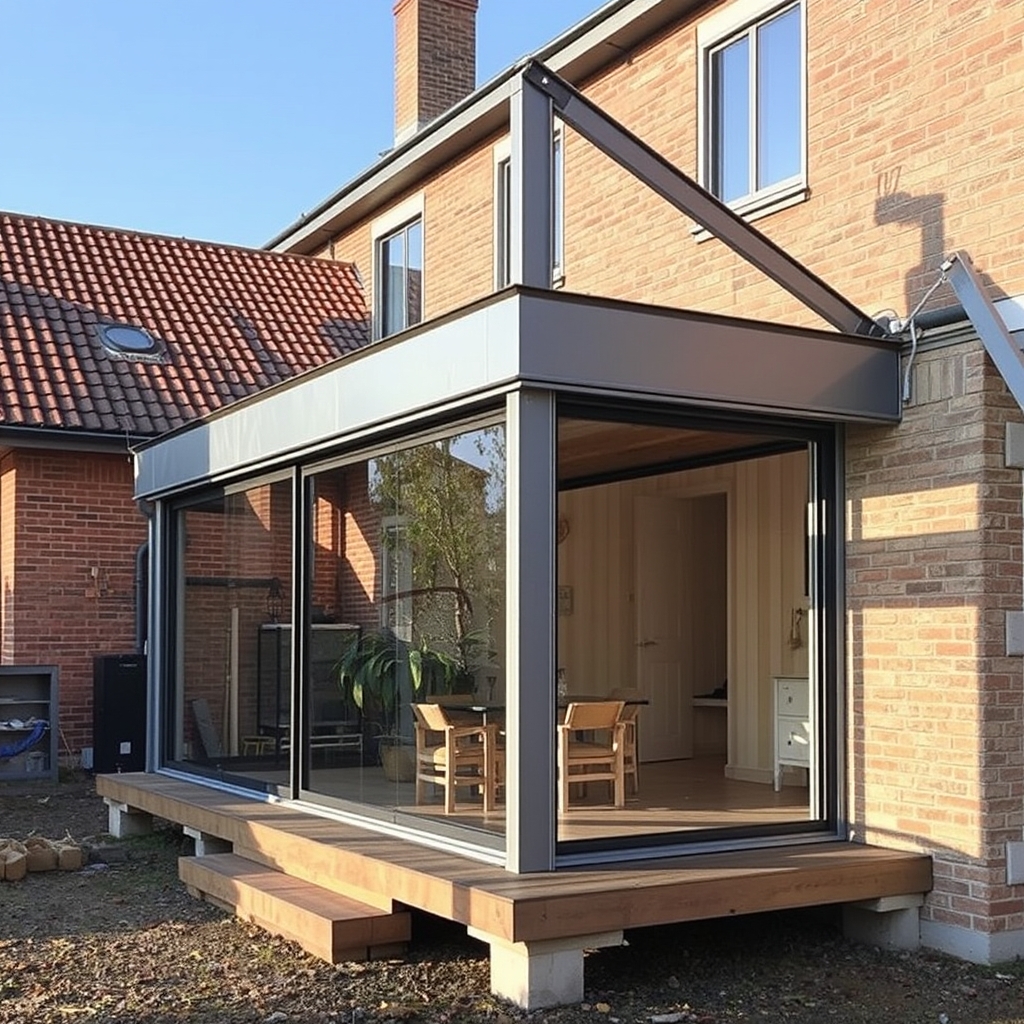 Extension en ossature métallique (illustration)