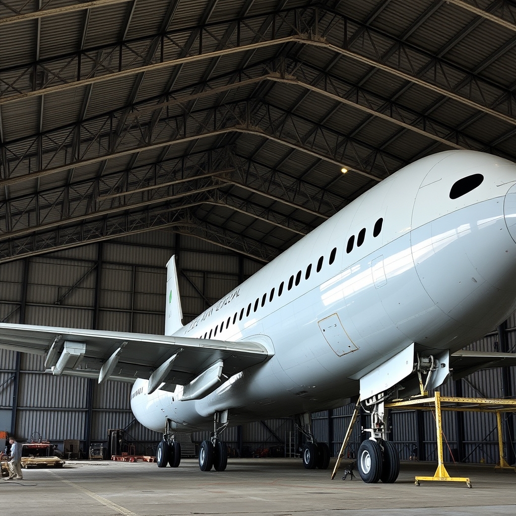 Hangar agricole en cours de pose (illustration)