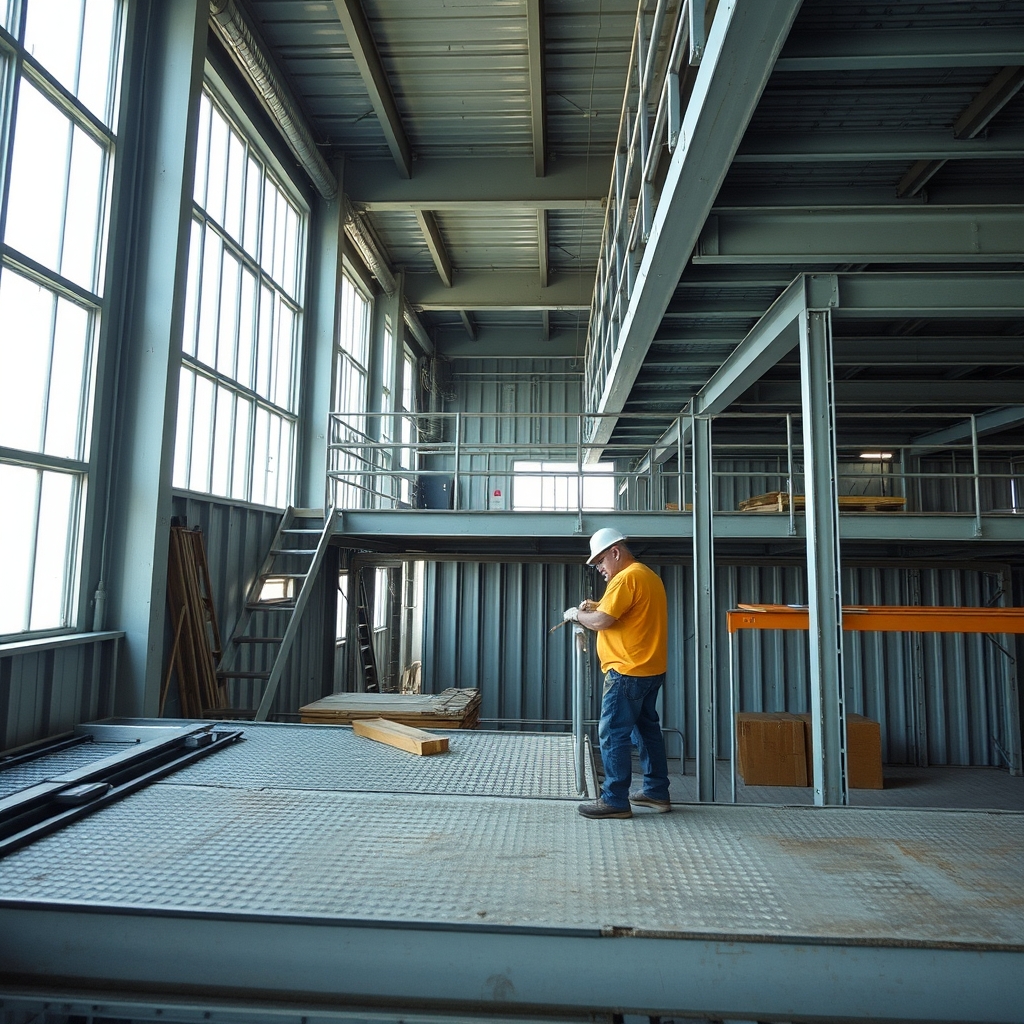 Mezzanine et plancher (illustration)